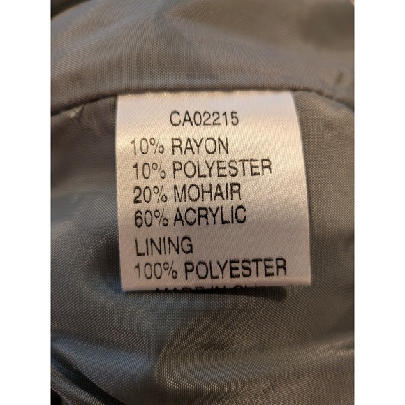 Boho Cottagecore Chunky Fuzzy Green White Sparkle Knitted Cardigan Jacket Snaps‎ - Picture 13 of 13